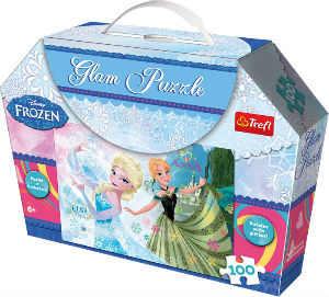 Puzzle à paillettes 100 pièces "Frozen"